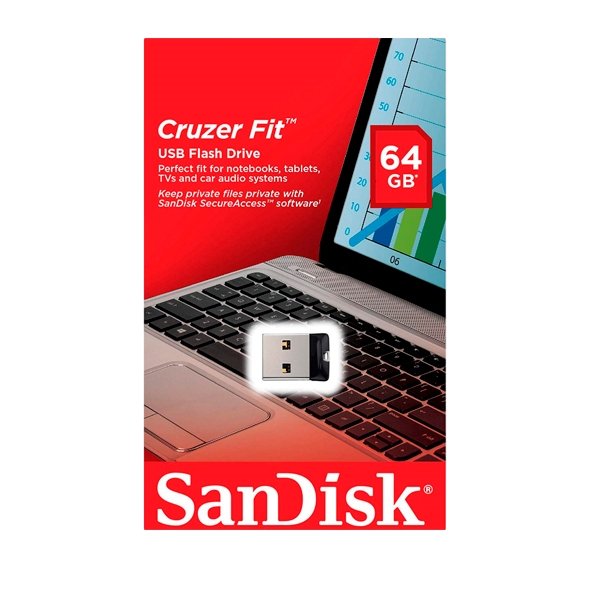 SanDisk Cruzer Fit USB 20 64GB PenDrive SanDisk Cruzer Fit USB 20 64GB PenDrive