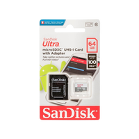 SanDisk Ultra 64GB 100MBs cadapt  Tarjeta microSD