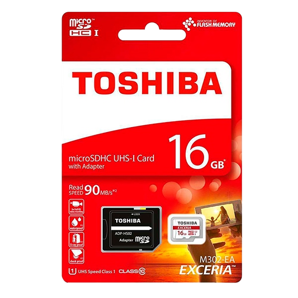 Toshiba Exceria 16GB 48MBs cadap  Tarjeta MicroSD Toshiba Exceria 16GB 48MBs cadap  Tarjeta MicroSD