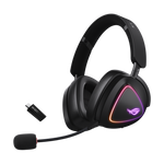 ASUS ROG Delta II Auriculares inalámbricos RGB gaming sonido Hi-Res DAC ESS Quad micrófono desmontable con cancelación de ruido AI