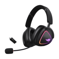 ASUS ROG Delta II Auriculares inalámbricos RGB gaming sonido Hi-Res DAC ESS Quad micrófono desmontable con cancelación de ruido AI