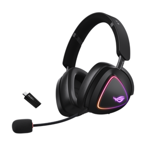 ASUS ROG Delta II Auriculares inalámbricos RGB gaming sonido HiRes DAC ESS Quad micrófono desmontable con cancelación de ruido AI