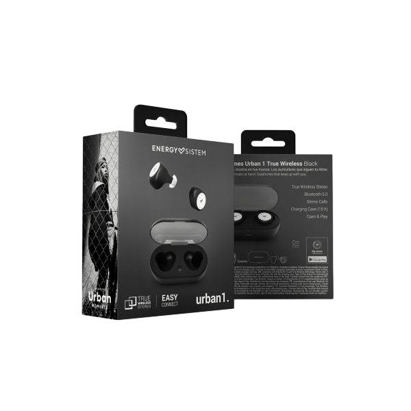 Energy Sistem Urban 1 TWireless Negro  Auriculares Energy Sistem Urban 1 TWireless Negro  Auriculares