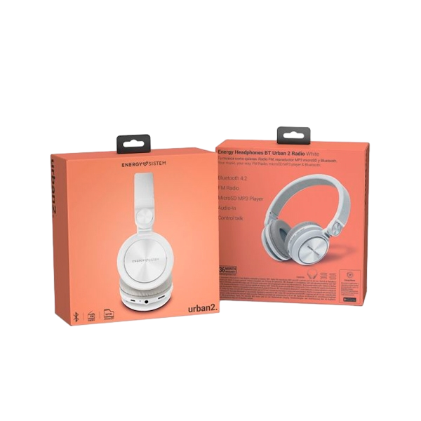 Energy Sistem BT Urban 2 Radio White  Auriculares Energy Sistem BT Urban 2 Radio White  Auriculares