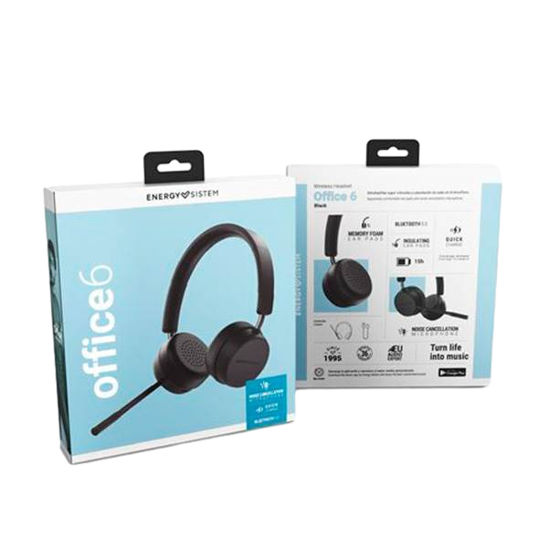 Energy Sistem Wireless Head Office 6 Black  Auricular Energy Sistem Wireless Head Office 6 Black  Auricular