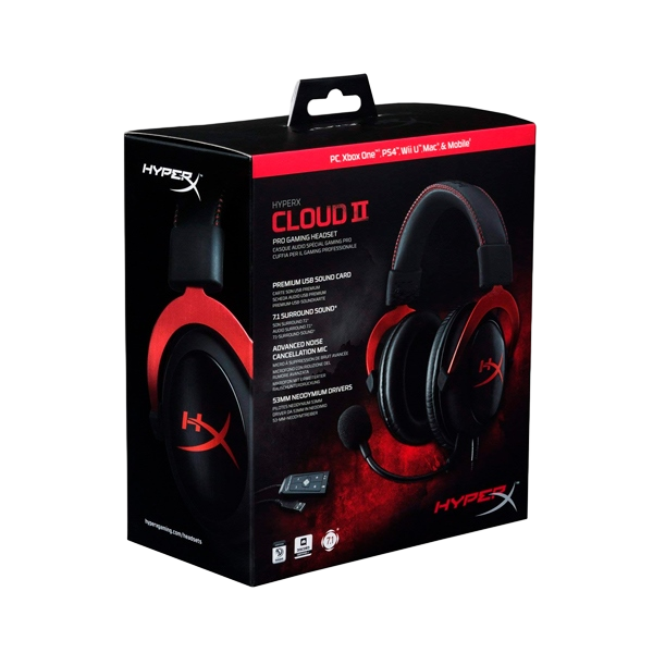 HyperX Cloud II 71 Rojo  Auricular HyperX Cloud II 71 Rojo  Auricular
