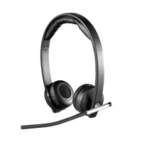 Logitech Auriculares Estereo Dual Inalámbricos con Micrófono H820E Negro USB