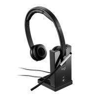 Logitech Auriculares Estereo Dual Inalámbricos con Micrófono H820E Negro USB