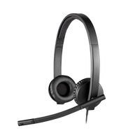 Logitech Auriculares Estereo con Micrófono H570E Negro USB