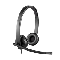 Logitech Auriculares Estereo con Micrófono H570E Negro USB