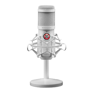 Mars Gaming MMICX Blanco Micrófono Profesional con Doble Cápsula Cardioide y Omnidireccional 96KHz LED USB Jack 35mm Mars Gaming MMICX Blanco Micrófono Profesional con Doble Cápsula Cardioide y Omnidireccional 96KHz LED USB Jack 35mm
