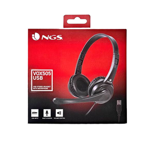 NGS VOX505 USB con Micrófono Black Auricular NGS VOX505 USB con Micrófono Black Auricular