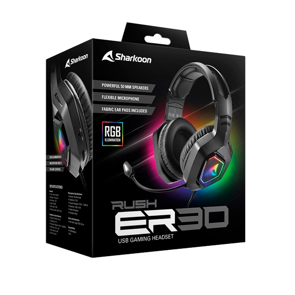 Sharkoon Rush ER30 RGB  Auricular Sharkoon Rush ER30 RGB  Auricular