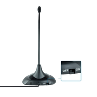 TooQ TQMM213 Negro 35mm Micrófono Flexible