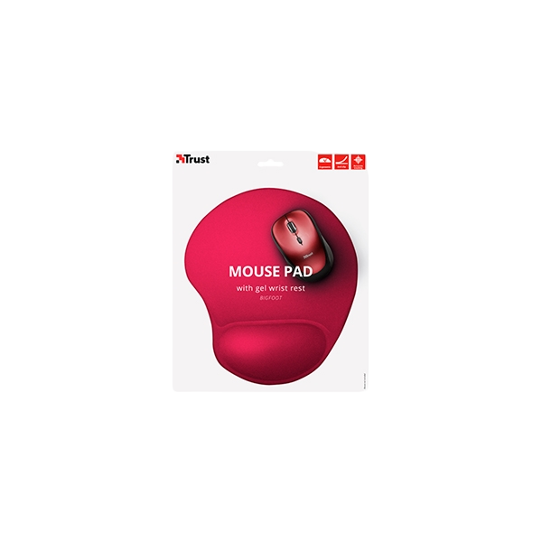 Trust Bigfoot Gel Roja  Alfombrilla Ergonómica Trust Bigfoot Gel Roja  Alfombrilla Ergonómica