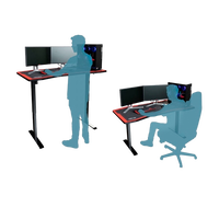 Nitro Concepts D16E Carbon negra roja electrica Mesa Nitro Concepts D16E Carbon negra roja electrica Mesa