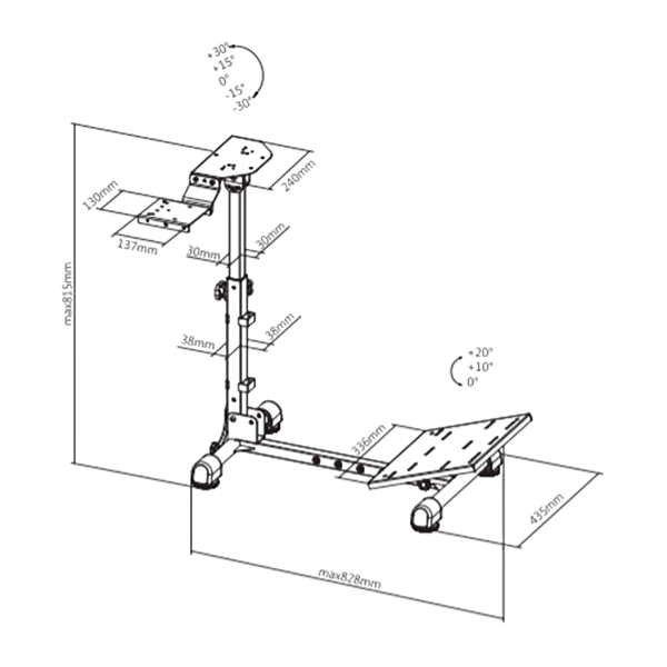 OPLITE Wheel Stand GT  Soporte volante y pedales OPLITE Wheel Stand GT  Soporte volante y pedales