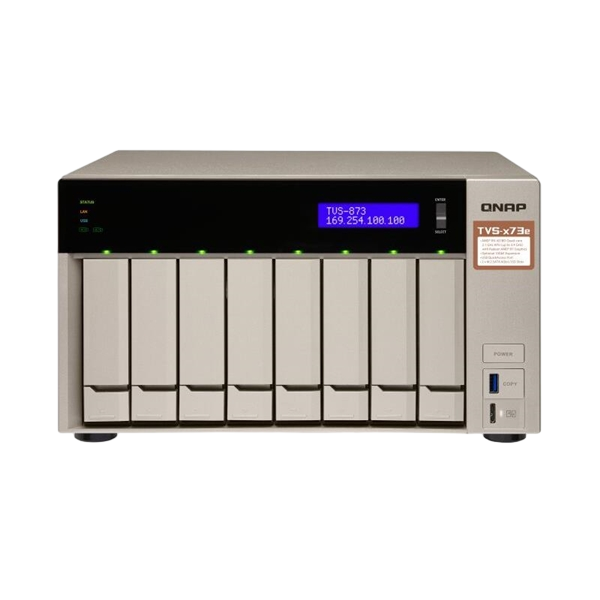 QNAP  TVS873E  RX421BD  Ethernet  Tower  Gris  NAS QNAP  TVS873E  RX421BD  Ethernet  Tower  Gris  NAS