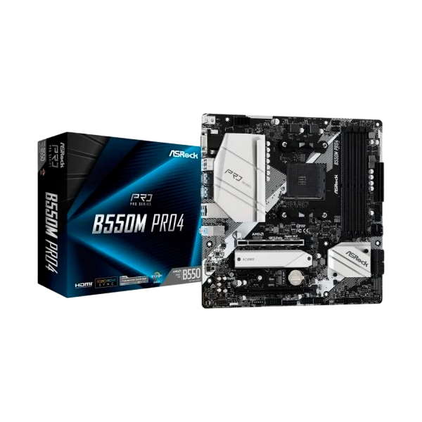 Asrock B550M Pro4 MATX  Placa Base AM4 Asrock B550M Pro4 MATX  Placa Base AM4
