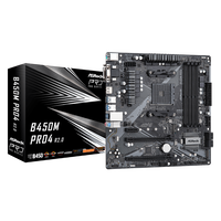 Asrock B450M Pro4 R20  DDR4  MicroATX  Placa Base AM4