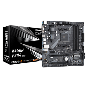 Asrock B450M Pro4 R20  DDR4  MicroATX  Placa Base AM4