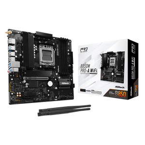 Asrock B850M ProA WiFi 6E Bluetooth 52 DDR5 MicroATX Placa Base AM5 Asrock B850M ProA WiFi 6E Bluetooth 52 DDR5 MicroATX Placa Base AM5