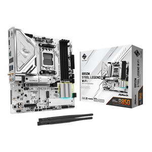 Asrock B850M Steel Legend WiFi 7 Bluetooth 54 DDR5 MicroATX Placa Base AM5 Asrock B850M Steel Legend WiFi 7 Bluetooth 54 DDR5 MicroATX Placa Base AM5