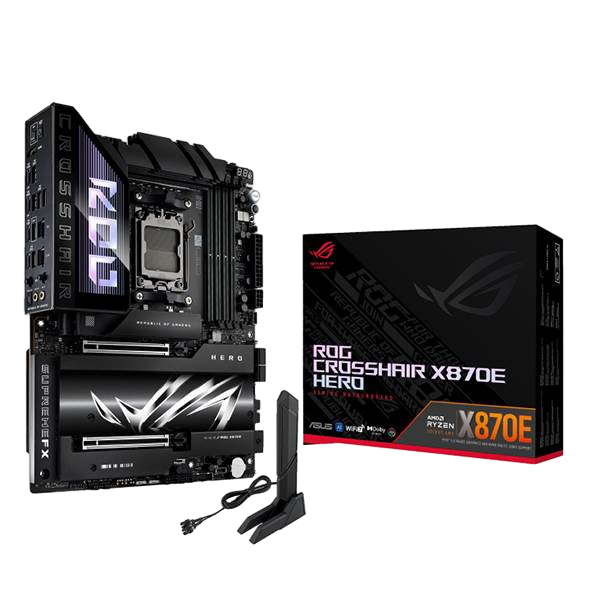 Asus ROG Crosshair X870E HERO  DDR5  WiFi 7  Bluetooth  PCIe 50  ATX  Placa Base AM5 Asus ROG Crosshair X870E HERO  DDR5  WiFi 7  Bluetooth  PCIe 50  ATX  Placa Base AM5