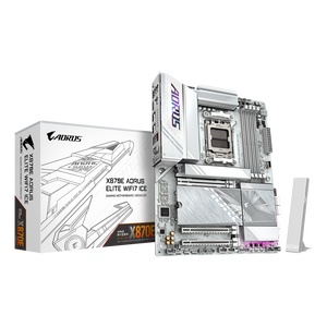 Gigabyte X870E Aorus Elite Ice WiFi 7 Bluetooth 54 DDR5 ATX Blanca Placa Base Socket AM5 Gigabyte X870E Aorus Elite Ice WiFi 7 Bluetooth 54 DDR5 ATX Blanca Placa Base Socket AM5