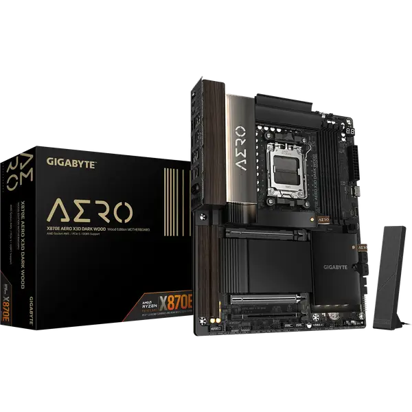 Gigabyte X870E Aero X3D Dark Wood Wifi7 DDR5 ATX Placa Base AM5 Gigabyte X870E Aero X3D Dark Wood Wifi7 DDR5 ATX Placa Base AM5