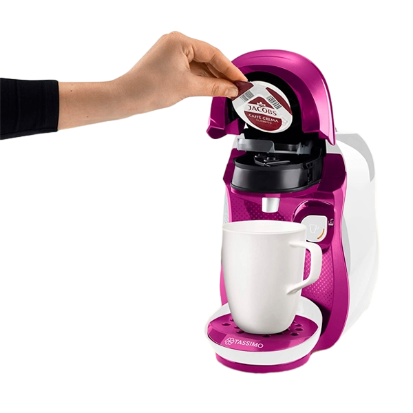 Bosch Tassimo Happy Cafetera Multibebida BlancaRosa  Cafetera de Cápsulas Bosch Tassimo Happy Cafetera Multibebida BlancaRosa  Cafetera de Cápsulas