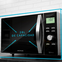 Cecotec ProClean 8110 Full Inox 1000W 28L con Grill Microondas Cecotec ProClean 8110 Full Inox 1000W 28L con Grill Microondas