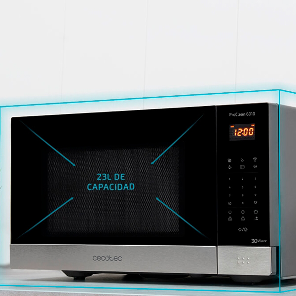 Cecotec ProClean 6010 Negro 800W 23L  Microondas Cecotec ProClean 6010 Negro 800W 23L  Microondas
