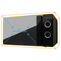 Cecotec ProClean 3140 Mirror Negro 700W 20L con Grill Microondas Cecotec ProClean 3140 Mirror Negro 700W 20L con Grill Microondas