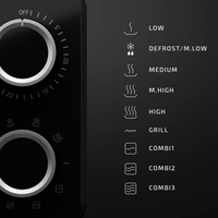 Cecotec ProClean 3140 Mirror Negro 700W 20L con Grill Microondas Cecotec ProClean 3140 Mirror Negro 700W 20L con Grill Microondas