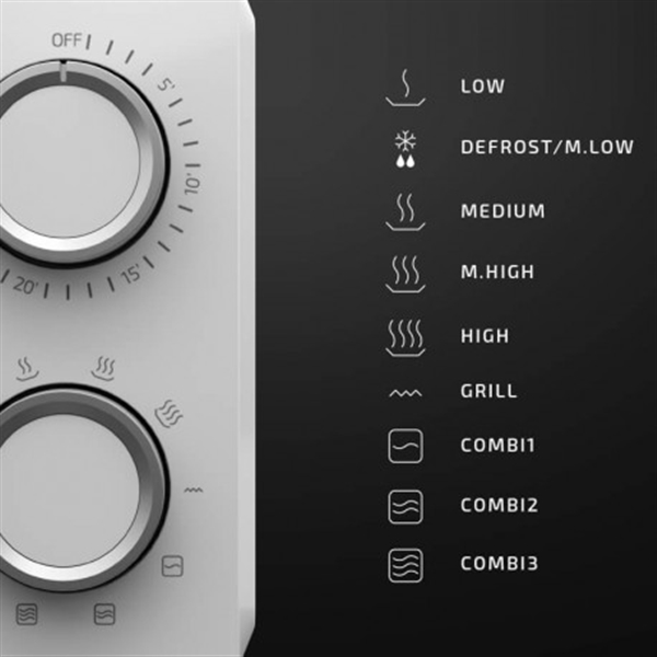 Cecotec ProClean 3110 Blanco 700W 20L con Grill Microondas Cecotec ProClean 3110 Blanco 700W 20L con Grill Microondas