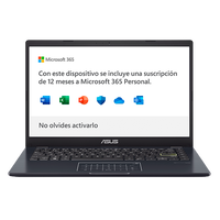 Asus Laptop E410MAEK2389WS Intel N4020 4GB RAM 128GB SSD 14 Full HD  Windows Home11S  Portátil