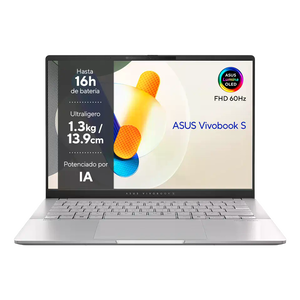 ASUS Vivobook S 14 OLED M5406WAQD088W  Portátil AMD Ryzen AI 9 HX 370 32GB DDR5 1TB NVMe 14 WUXGA OLED Windows 11 Home
