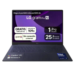 LG gram Pro 16Z90TS  Portátil Intel Core Ultra 9 288V 32GB DDR5 1TB NVMe 16 WQXGA IPS Windows 11 Home