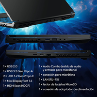 Medion Erazer Crawler E30e  Portátil Intel Core i5 12450H  8GB DDR4 512GB NVMe RTX 2050 156 Full HD FreeDOS
