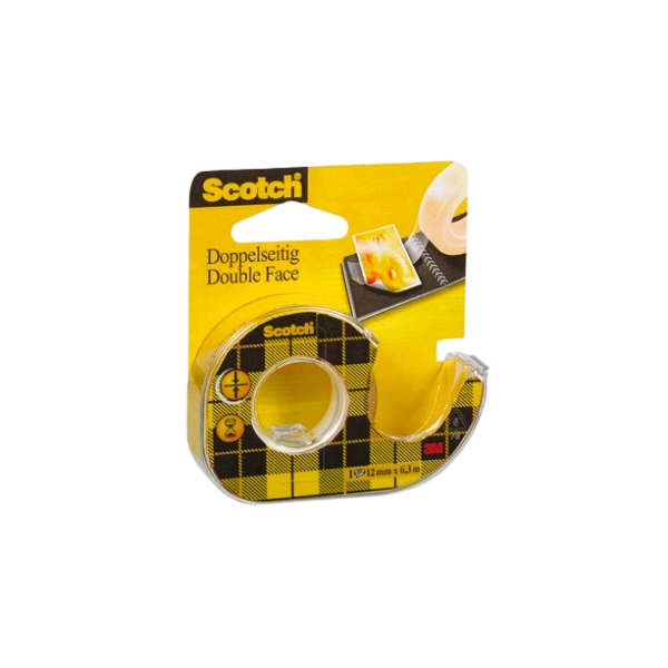 Scotch Cinta Adhesiva Doble Cara en Portarrollos 12 mm Scotch Cinta Adhesiva Doble Cara en Portarrollos 12 mm