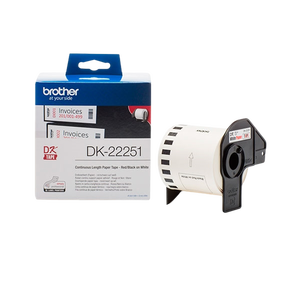 Brother DK22251 62mm 1524m negro y rojo térmico Etiquetas Brother DK22251 62mm 1524m negro y rojo térmico Etiquetas