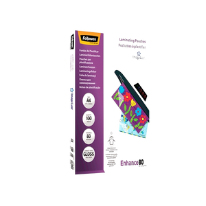 Fellowes A4 80micras 100uds  Fundas de Plastificar