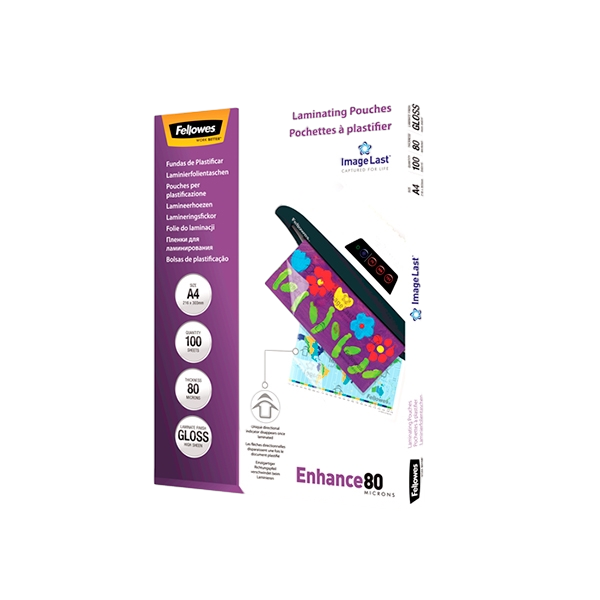 Fellowes A4 80micras 100uds Fundas de Plastificar Fellowes A4 80micras 100uds Fundas de Plastificar