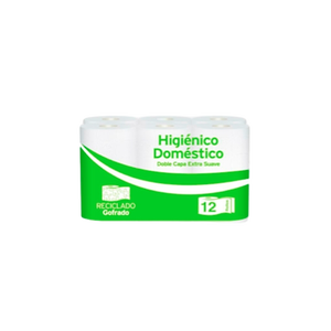 Higicel Paquete de 12 rollos de papel higiénico doble capa Higicel Paquete de 12 rollos de papel higiénico doble capa