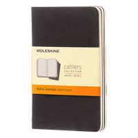 Moleskine Cuaderno Cahier Journals Pack de 3 Rayado Negro Talla P 9x14cm Moleskine Cuaderno Cahier Journals Pack de 3 Rayado Negro Talla P 9x14cm