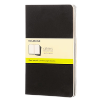 Moleskine Cuaderno Cahier Journals Pack de 3 Lisa Negro Talla L 13x21cm