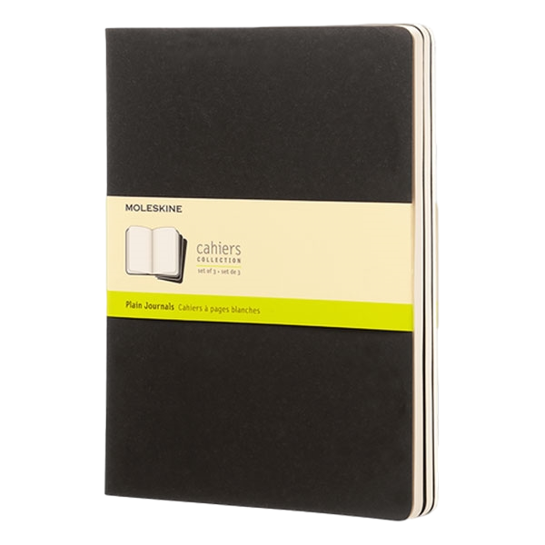 Moleskine Cuaderno Cahier Journals Pack de 3 Lisa Negro Talla XL 19x26cm Moleskine Cuaderno Cahier Journals Pack de 3 Lisa Negro Talla XL 19x26cm