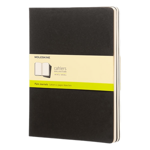 Moleskine Cuaderno Cahier Journals Pack de 3 Lisa Negro Talla XL 19x26cm