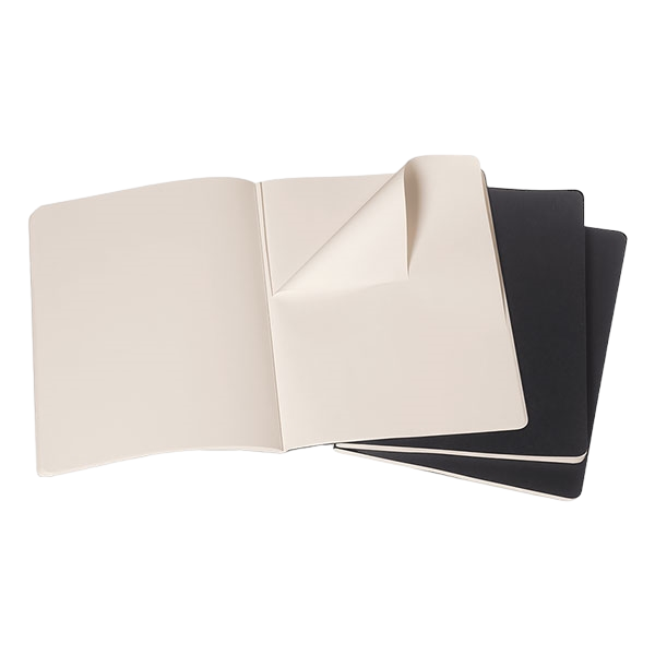 Moleskine Cuaderno Cahier Journals Pack de 3 Lisa Negro Talla XL 19x26cm Moleskine Cuaderno Cahier Journals Pack de 3 Lisa Negro Talla XL 19x26cm